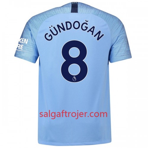 Manchester City Fodboldtrøjer Gundogan 8 Hjemmebanesæt 2018/19 Kort ærmer Manchester City Fodboldtrøjer Gundogan 8 Hjemmebanesæt 2018/19 Kort ærmer